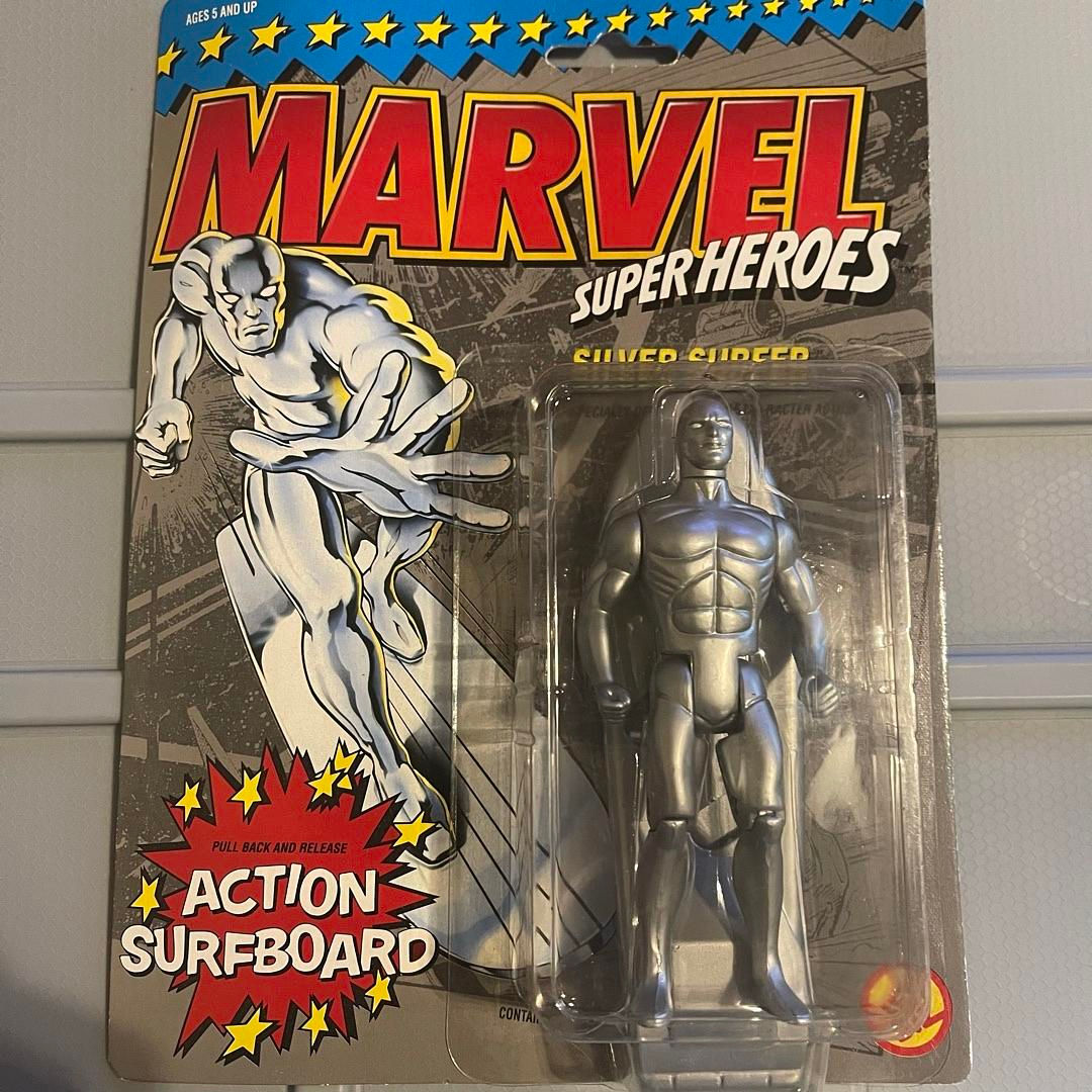 1990 Vintage Toy Biz Marvel Super Heroes Silver Surfer #FF102MA3T129