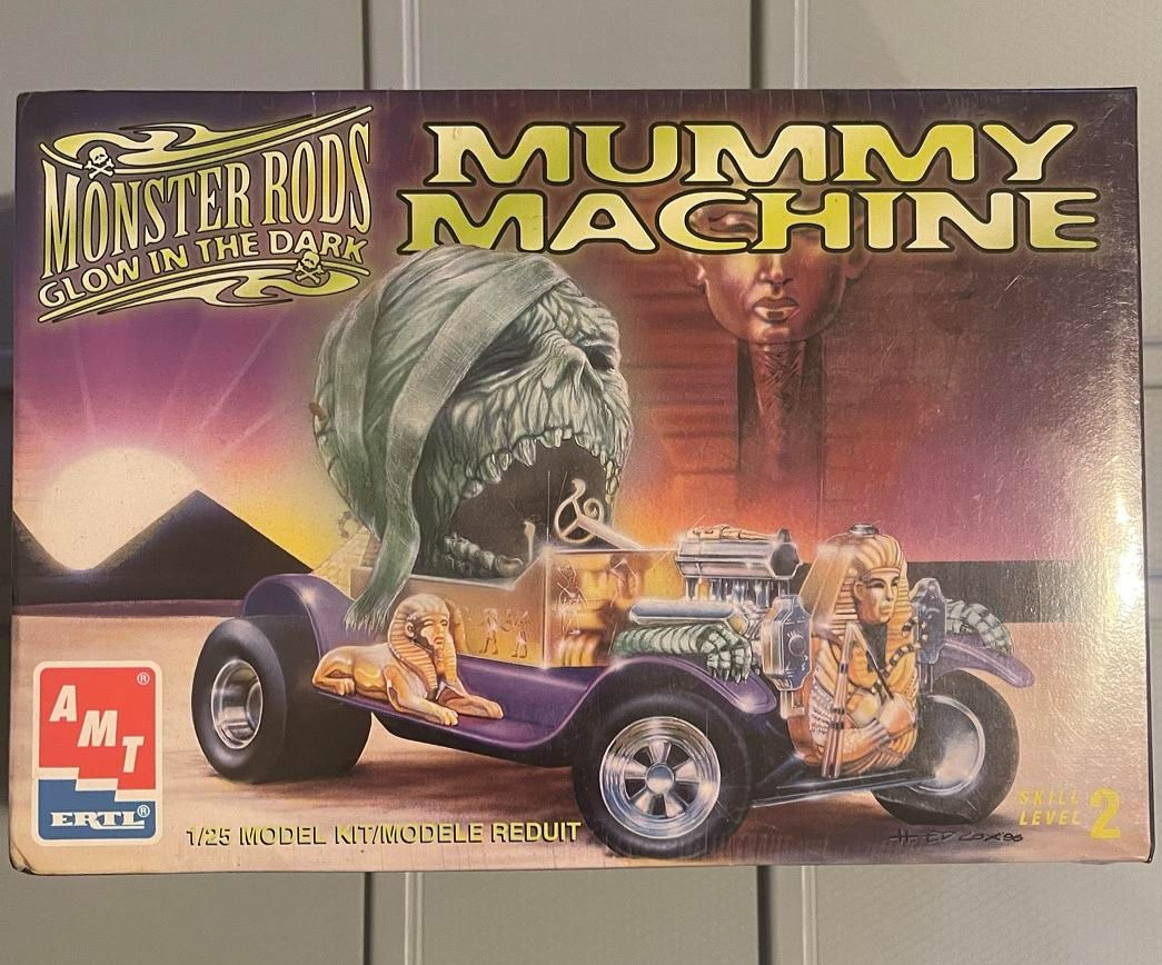 AMT/ERTL Monster Rods Glow in the Dark Mummy Machine Model Kit #T26