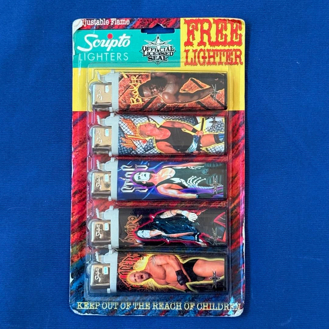WCW Scripto lighters, 5 pack #W4