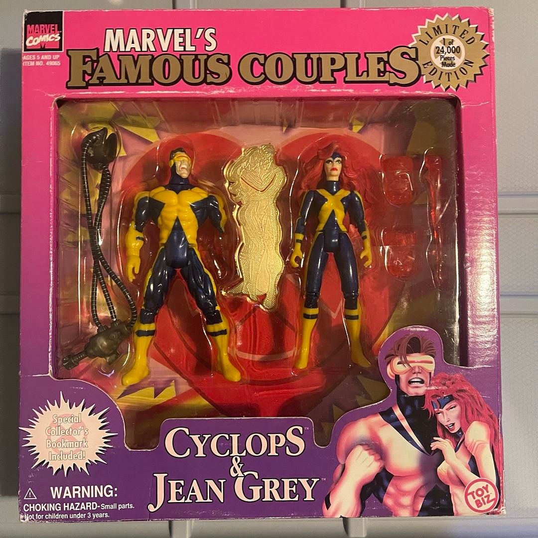 Cyclops & Jean Grey Limited Edition Toy Biz! Marvel's Famous Couples #T26N1