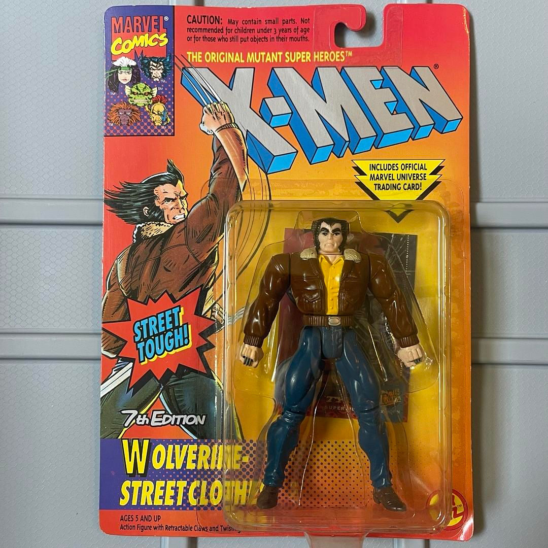 1994 Vintage Marvel X-Men 7th Edition Wolverine Figure Street Clothes #MX4MA3T10