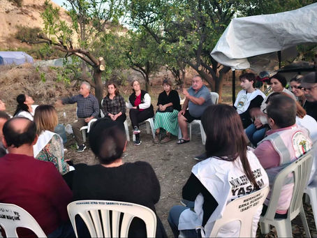 Samandağ Kurtderesi direniş çadırını ziyaret ettik.