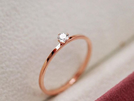 Mẫu nhẫn đính hôn bằng vàng hồng ngọt ngào, sang trọng và lộng lẫy