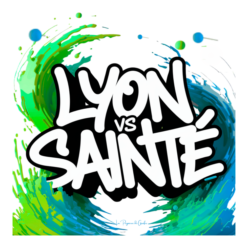 Sticker – Lyon vs Sainté Création originale La Peigneuse de Girafes