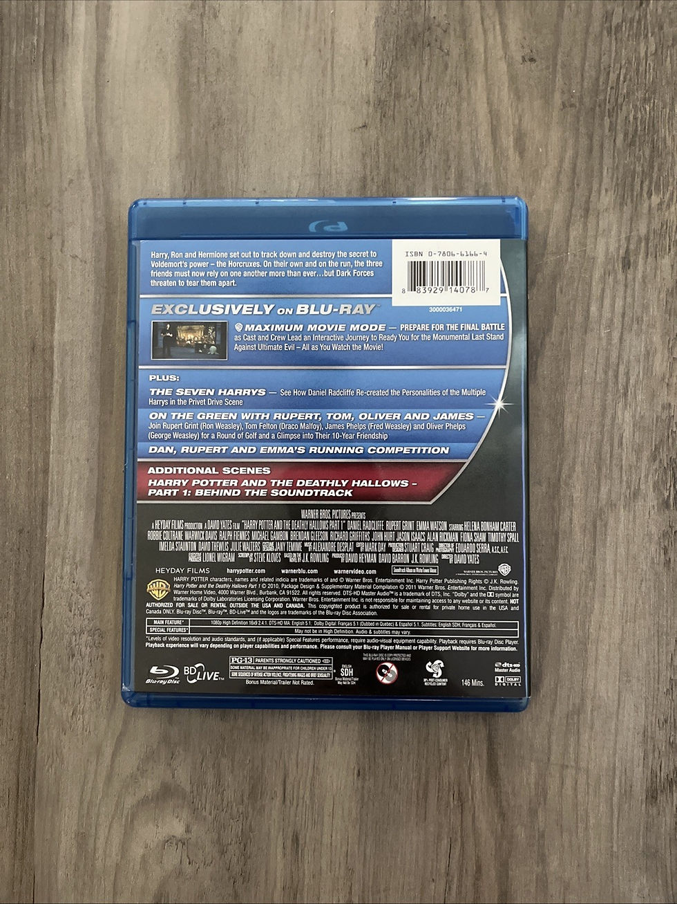 Thumbnail: Harry Potter and the Deathly Hallows: Part 1 (Blu-ray, 2010)