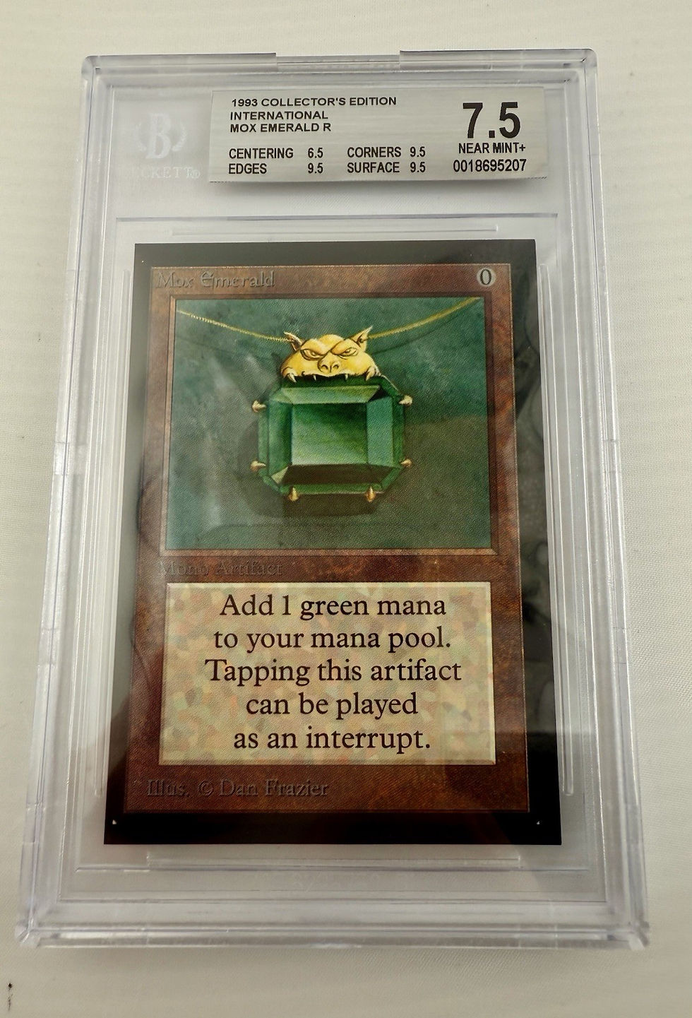 Thumbnail: Mox Emerald Collectors Edition 1993 Magic: The Gathering BGS 7.5  NM MTG