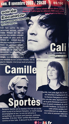 Concert avec Camille et Cali (Le PLan - Ris Orangis 2003)