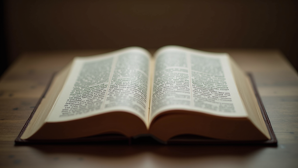 Close-up view of a traditional Jewish prayer book