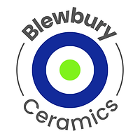 The Blewbury Ceramics logo - blue & green like a blueberry, rings like on a potter's wheel