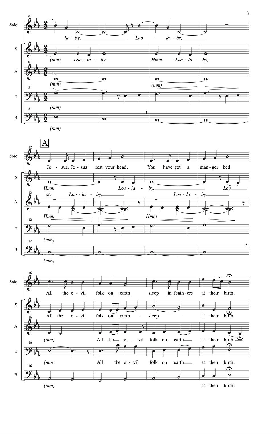 Thumbnail: Rest Your Head (SATB)