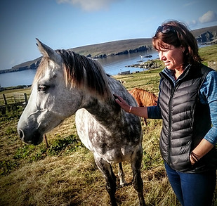 Lisa with one of her horses