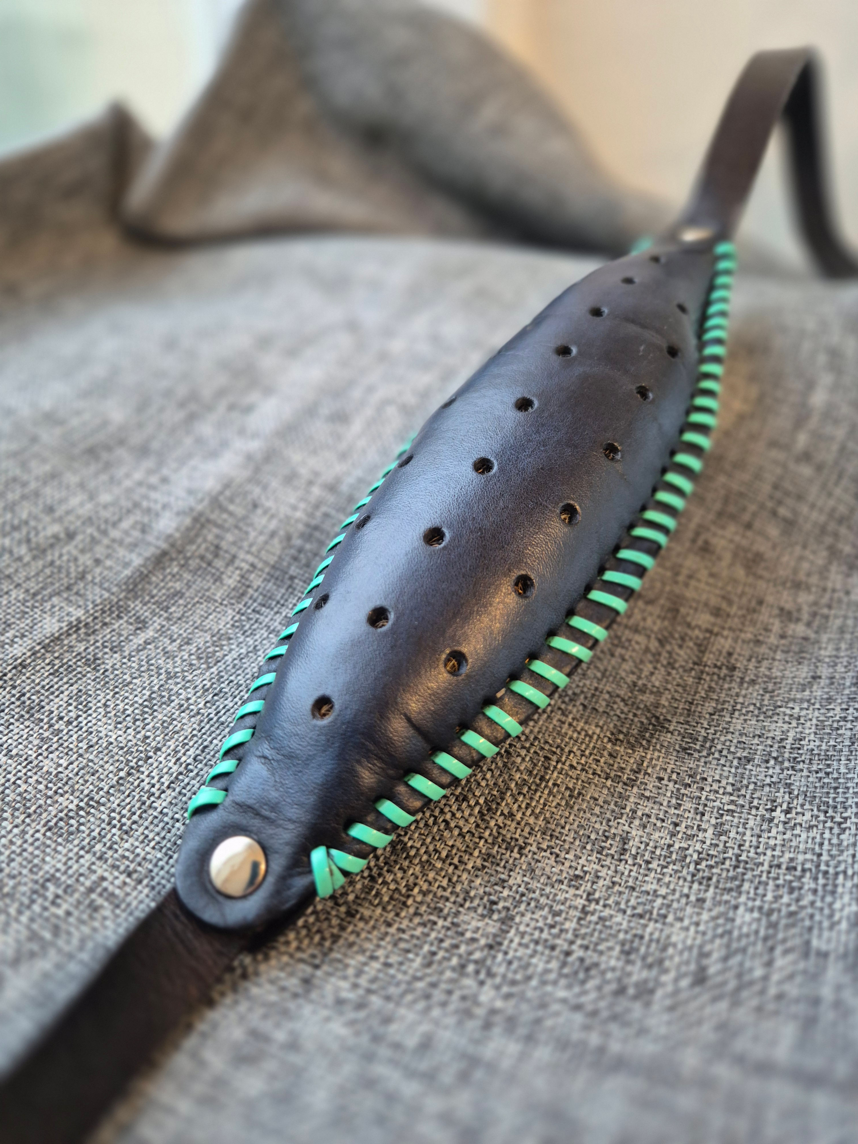 front view of tradional shetland knitting belt