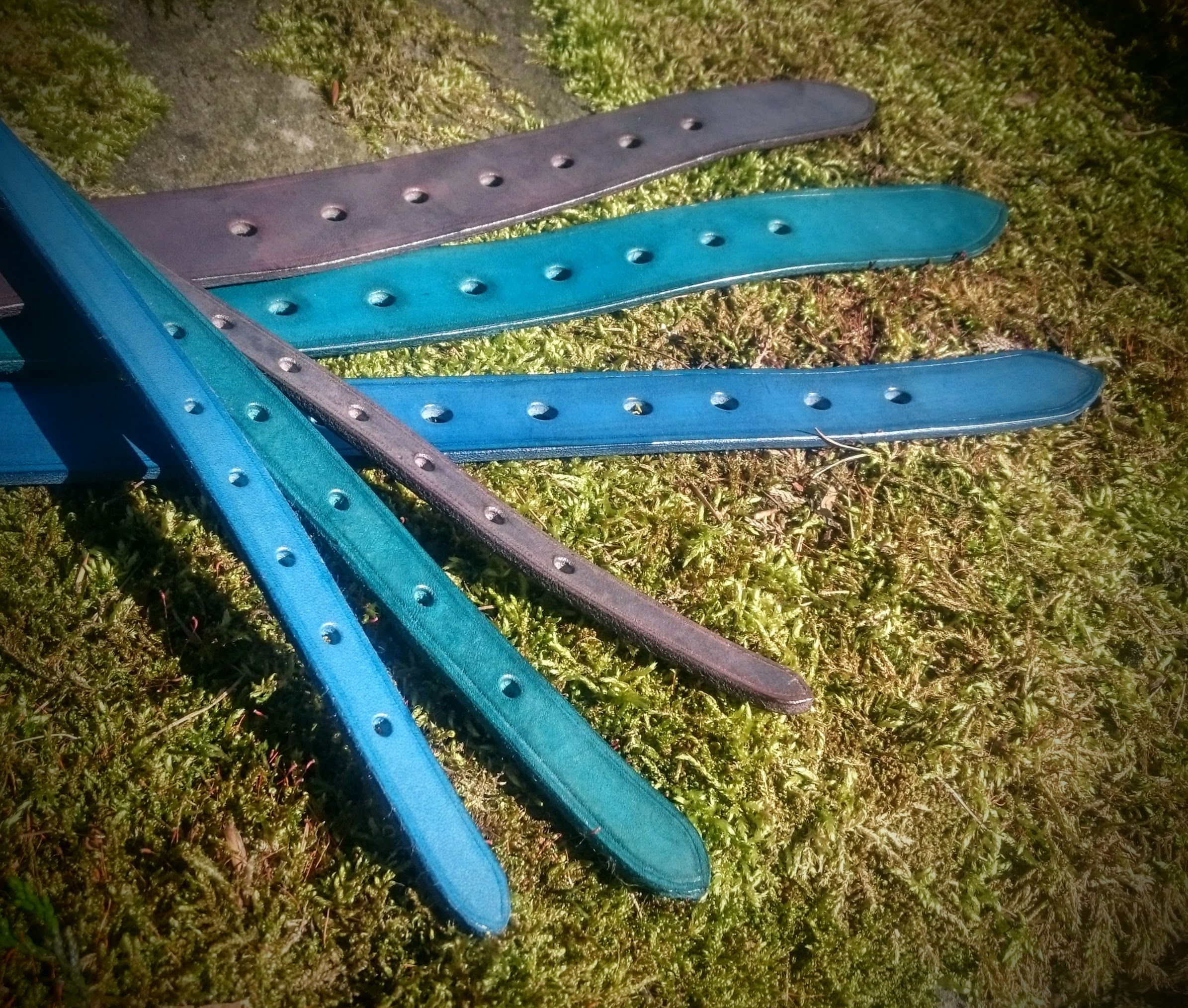 Hand dyed buckle collar