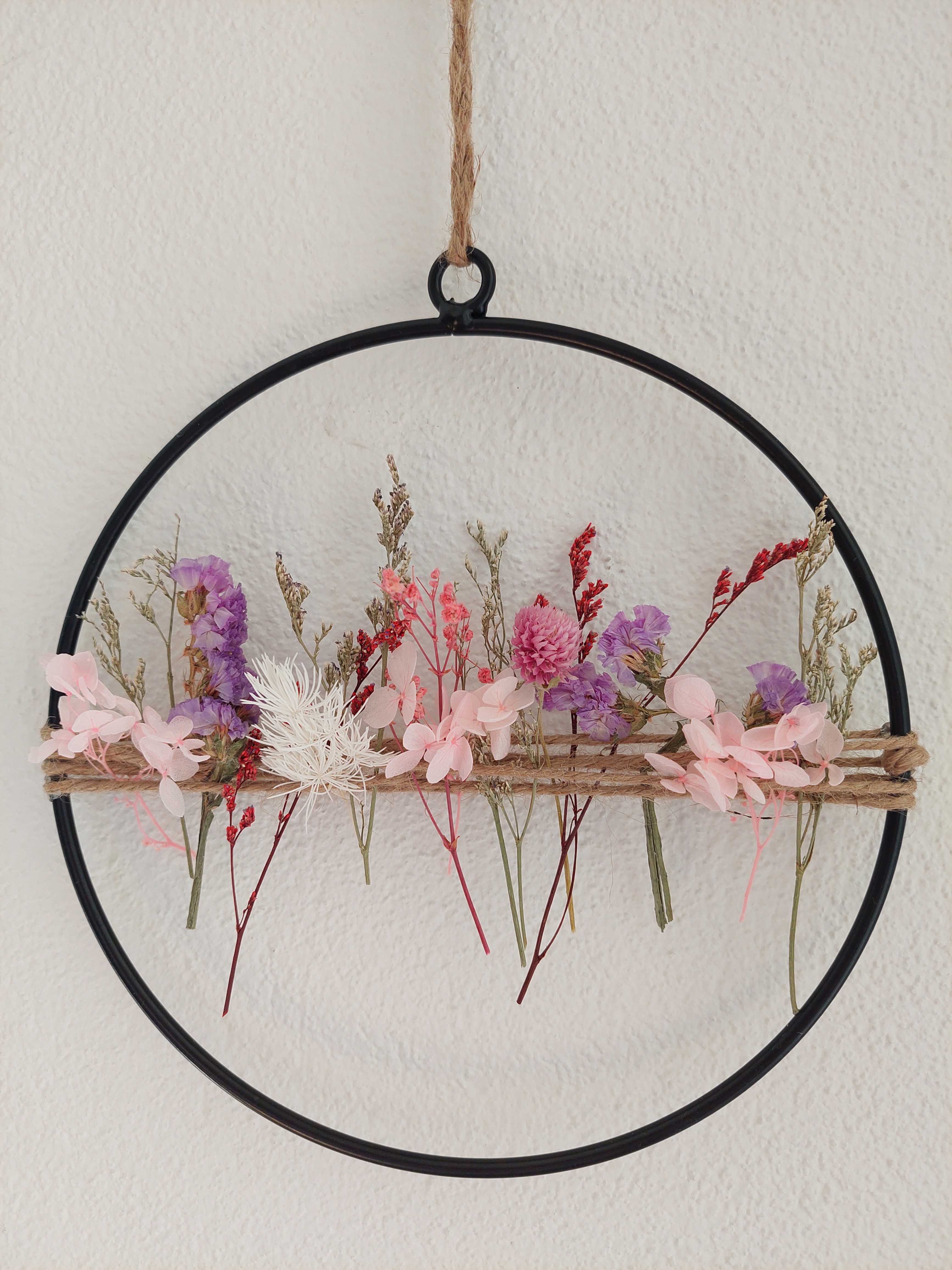 Tür-Kranz mit Trockenblumen, klein
