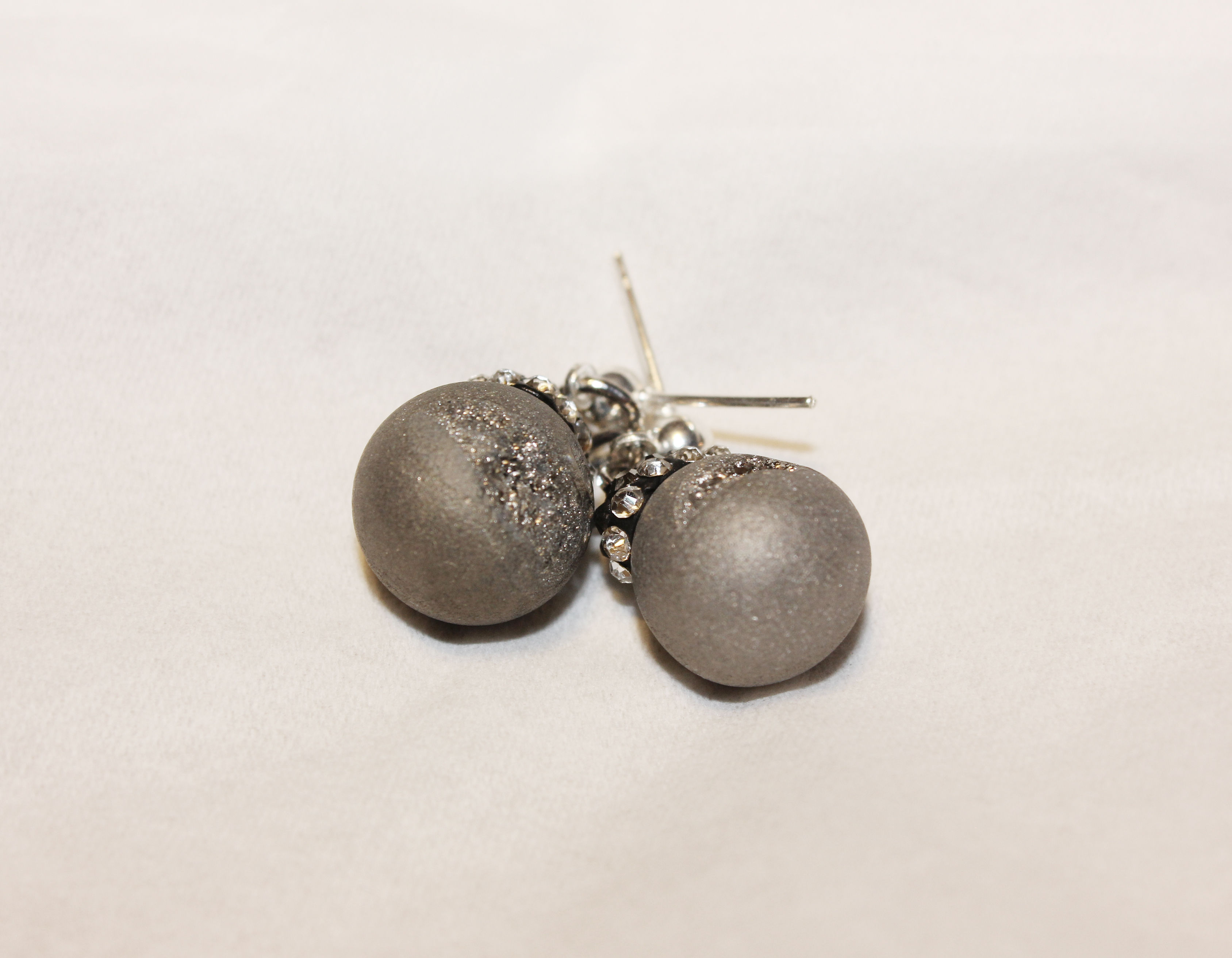 Silver Sphere Earrings