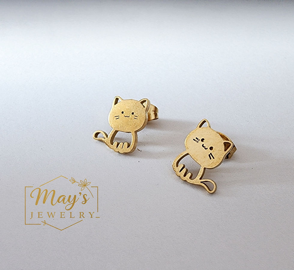 Boucles d'Oreilles Chats Mignons