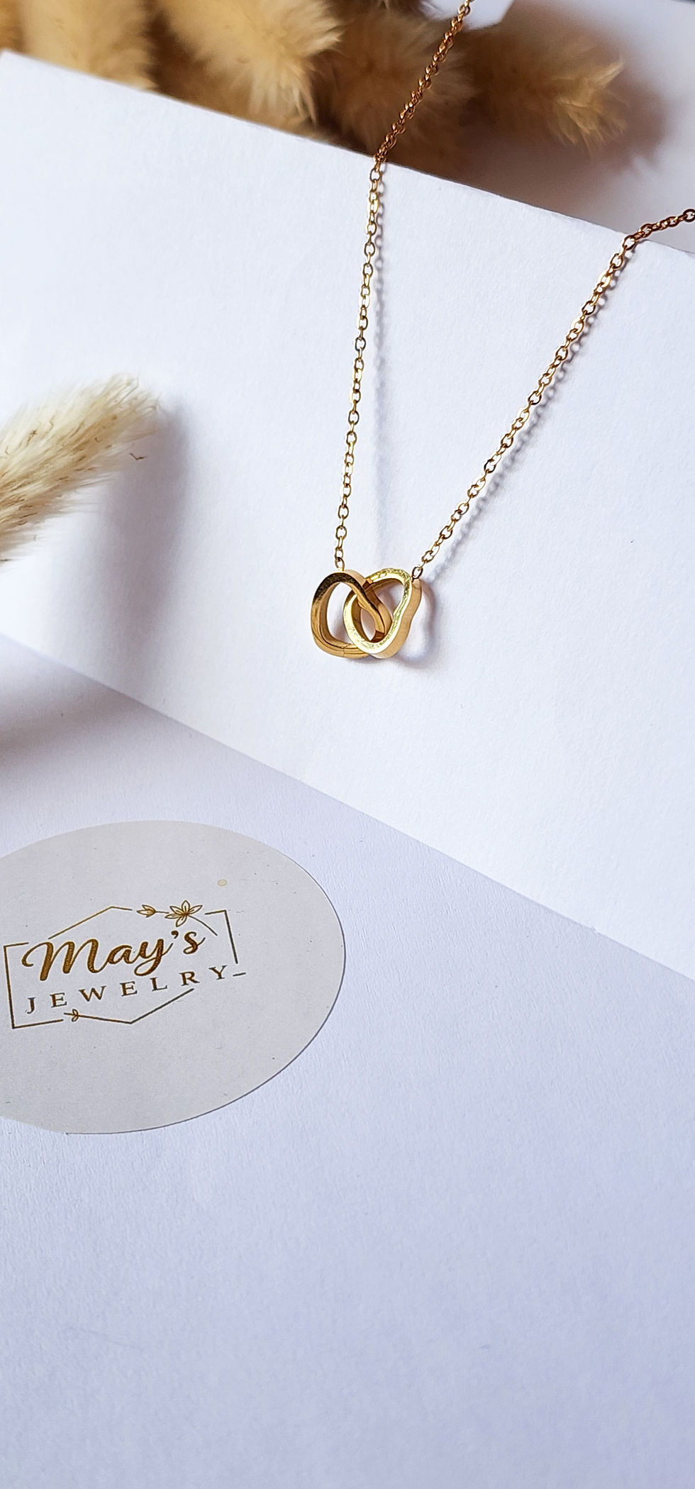 Collier Deux Cœurs Entrelacés