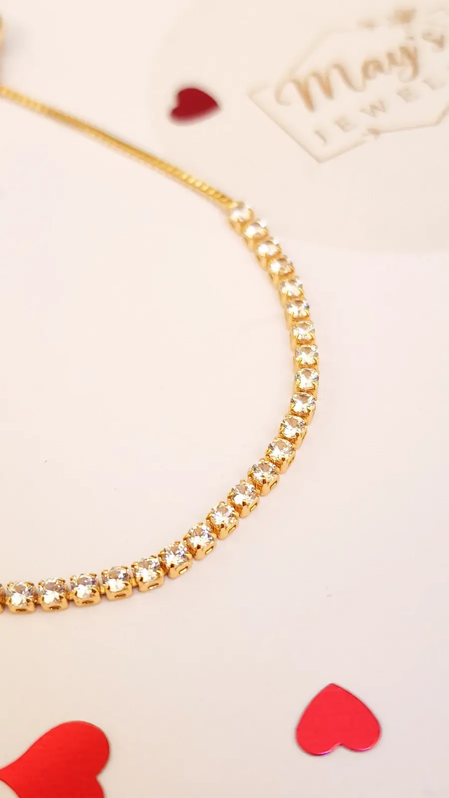 Miniature : Bracelet Tennis Ajustable Doré