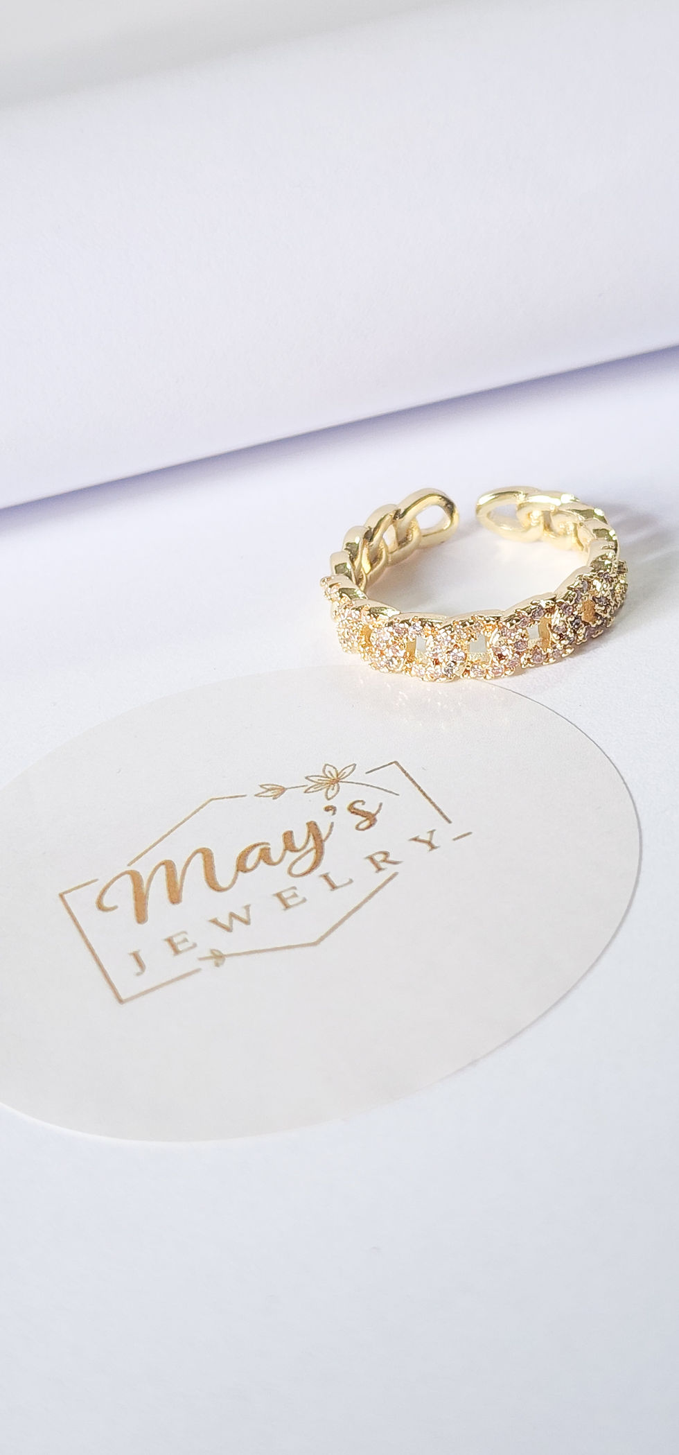 Bague Maillon Scintillant