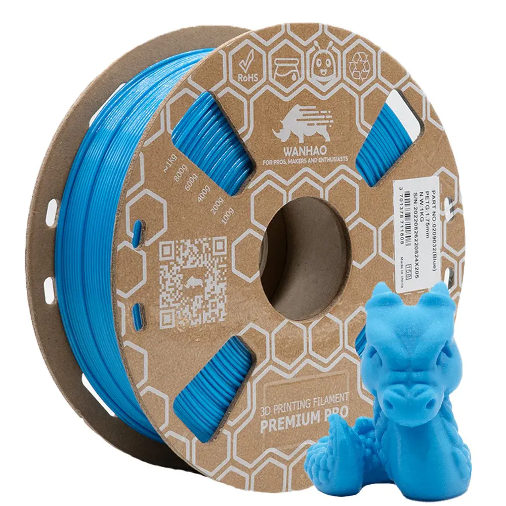 PETG BLEU Premium Wanhao 1 Kg