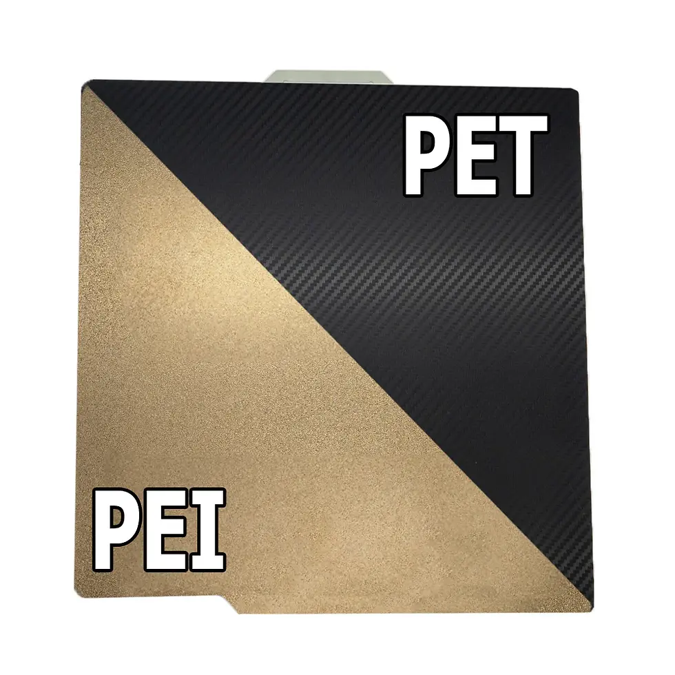 Miniature : Plateau Yuzu Flexible Double Face PEI Texturé / PET Carbone pour Bambu Lab P1P,