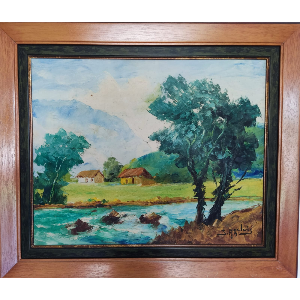 🖼️River Landscape - Oil Painting / Paisaje Fluvial - Pintura al Óleo