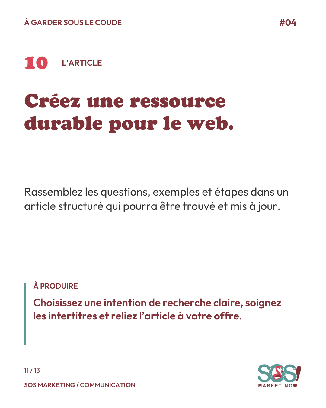 Carrousel : un contenu, dix contenus, page 11 sur 13