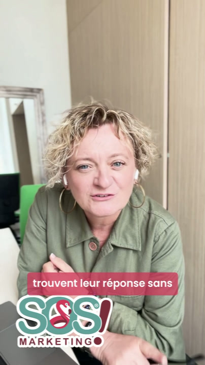 Maureen face caméra dans une vidéo SOS MARKETING sur la manière de trouver une réponse.