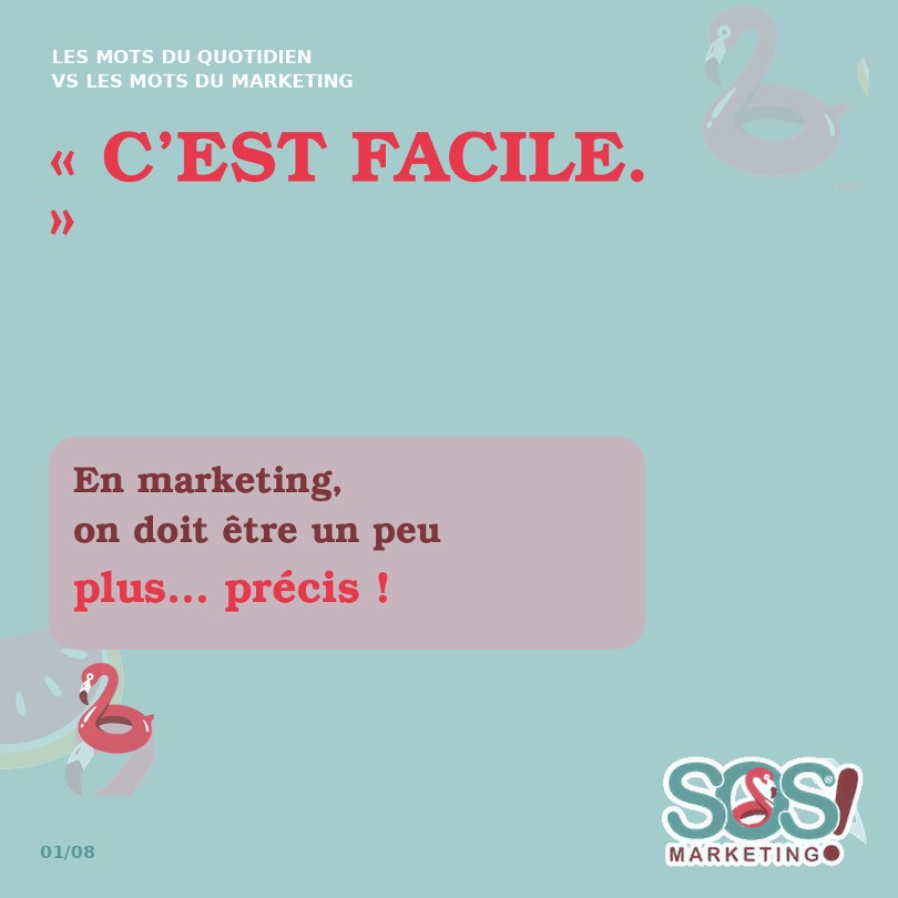 Première page du carrousel : « C’est facile. » fait partie de ces phrases qu’on adore écrire en marketing.