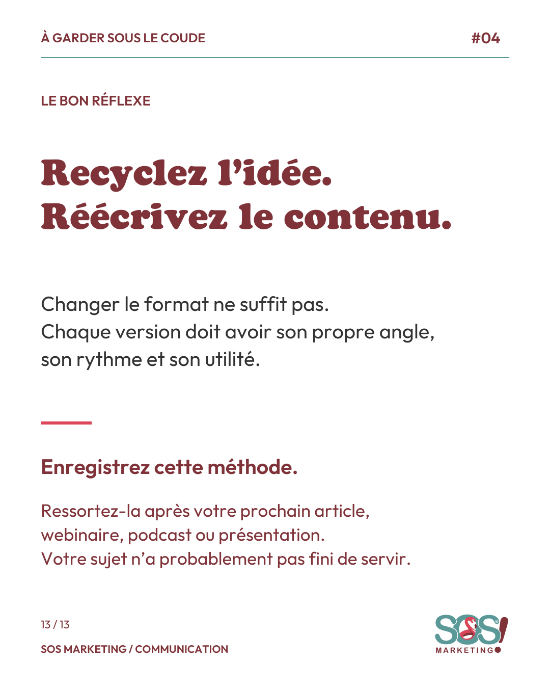 Carrousel : un contenu, dix contenus, page 13 sur 13