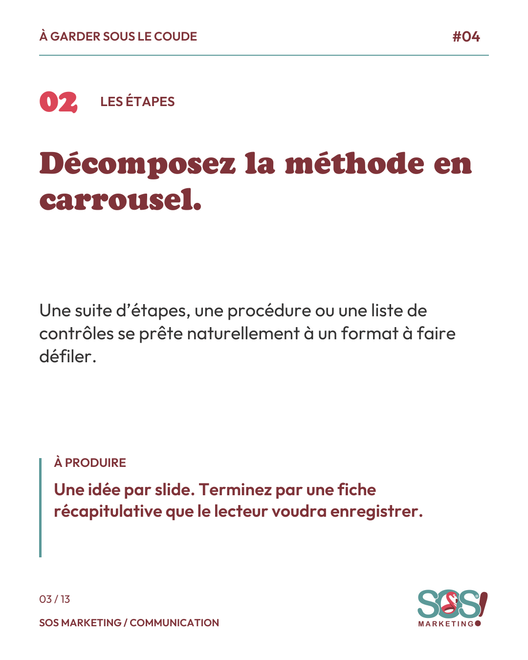 Carrousel : un contenu, dix contenus, page 3 sur 13
