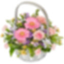 Pastel delight basket flowers