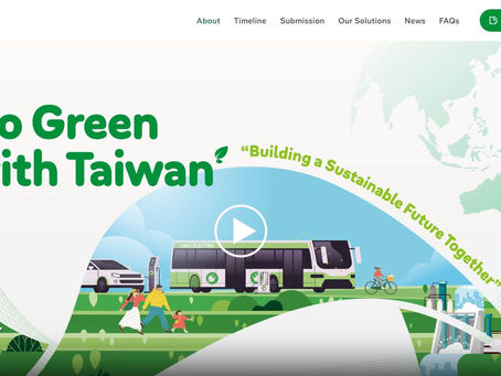 Campanha sustentável ‘Go Green with Taiwan’, que oferece premiação de US$ 20 mil, entra na reta final de inscrições