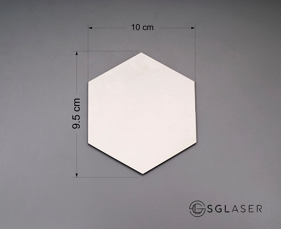 Thumbnail: Hexagon Coaster Blank - White Coaster 4 Pack - SM003