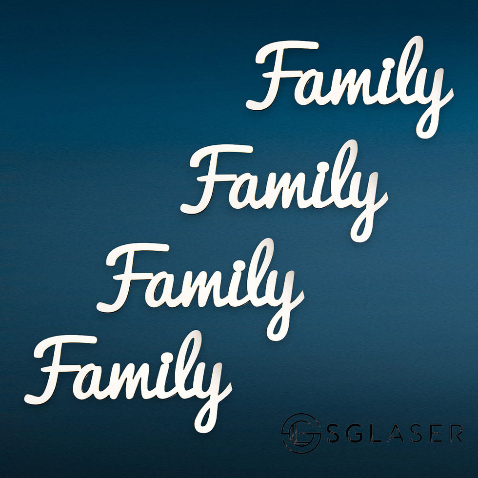 Thumbnail: 5pcs White Family sign - L518