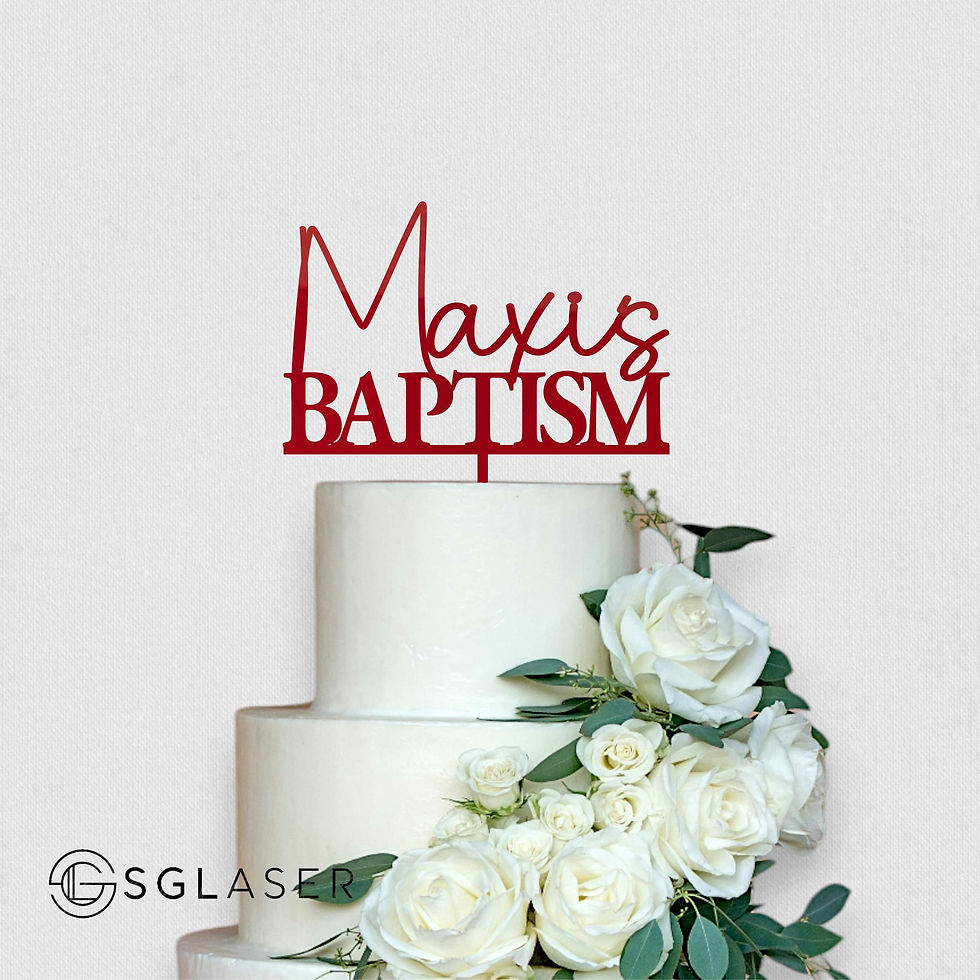 Thumbnail: Personalised Baptism Cake Topper -CT2034