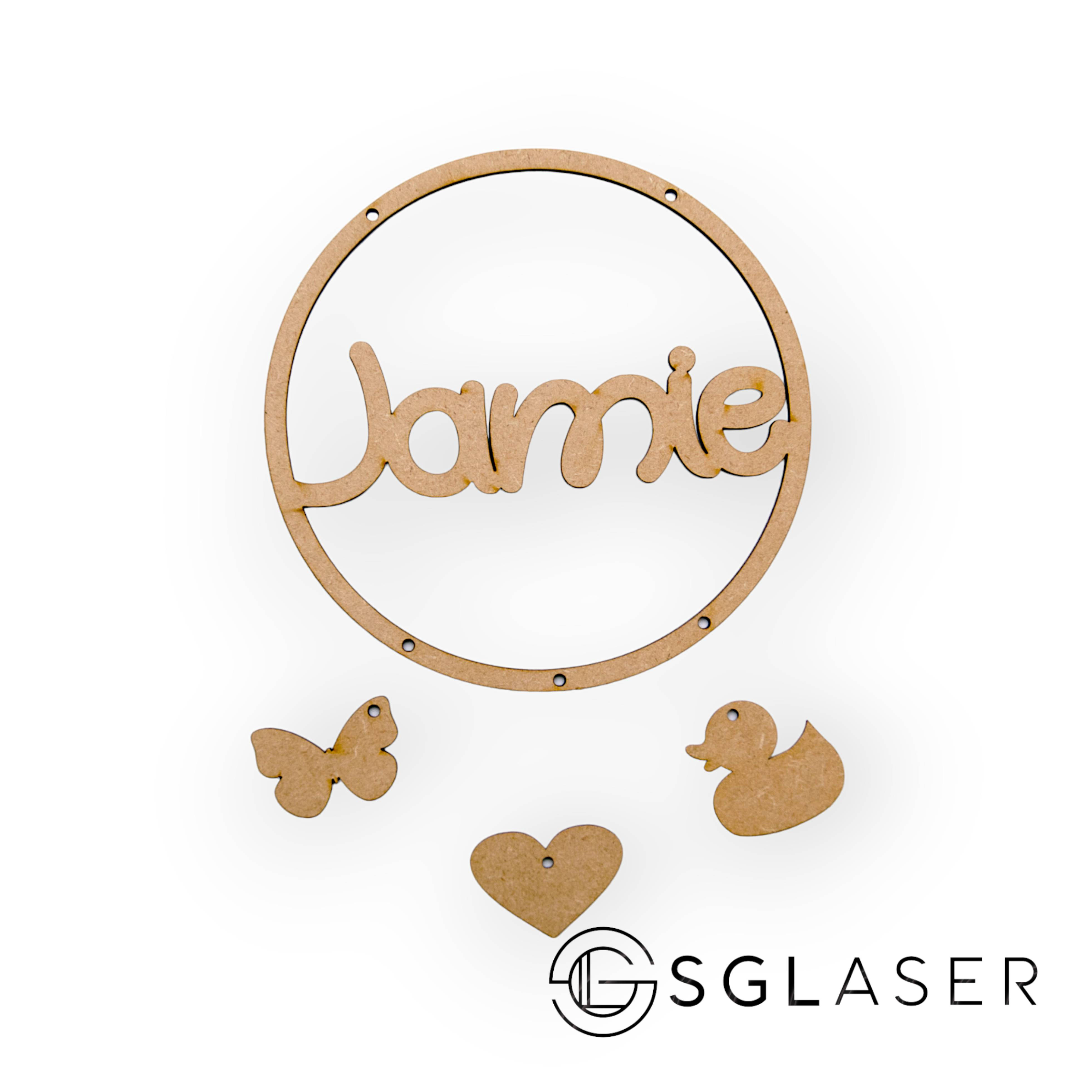 Wooden Personalised Dream Catcher | wooden name sign -A504