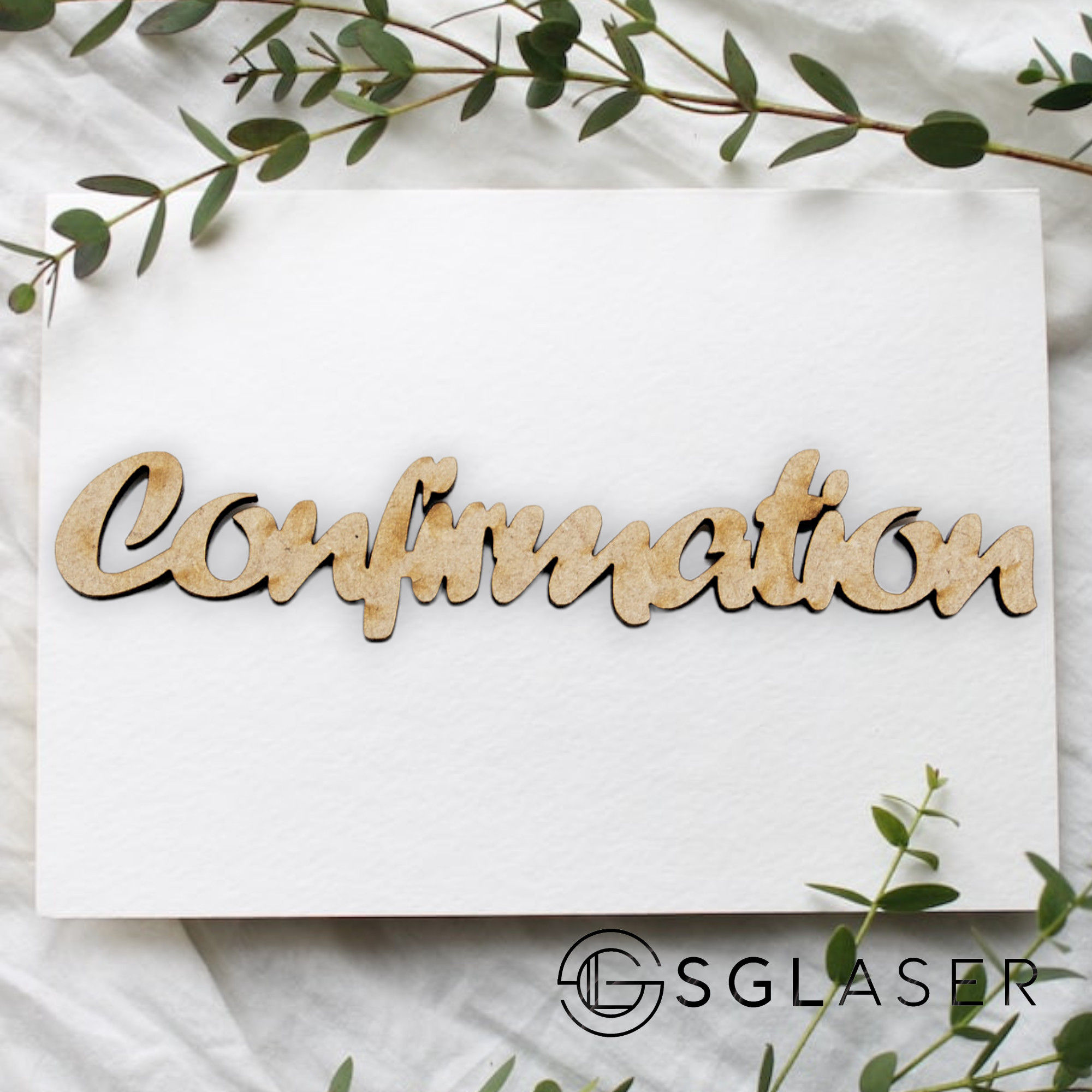 5pcs Wooden Confirmation sign -L201