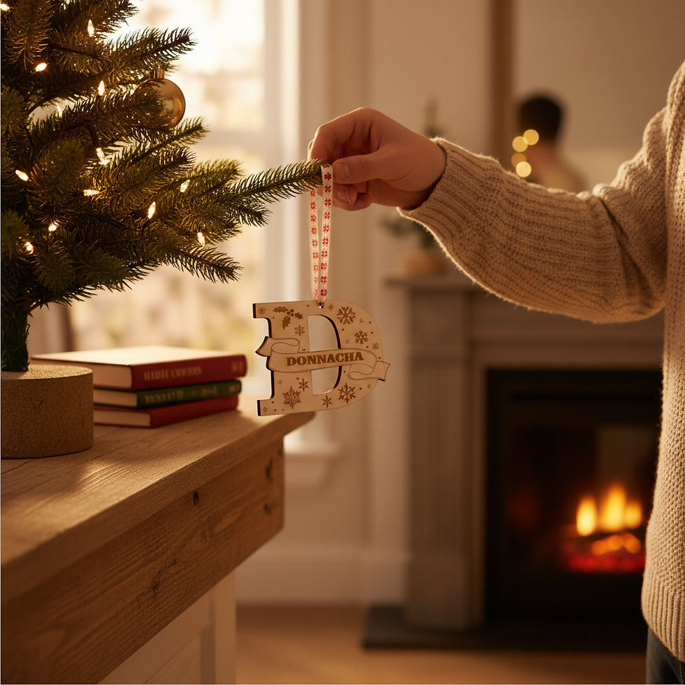 Thumbnail: Personalized Christmas Letter Bauble -C002