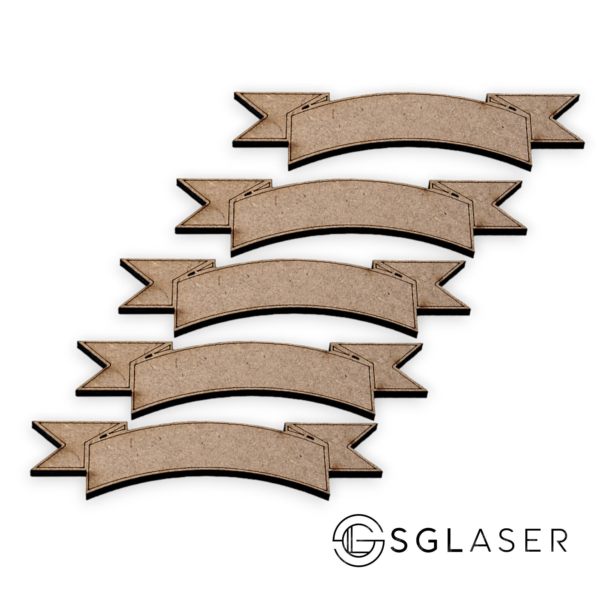 10pcs MDF Shape Banner -A1919