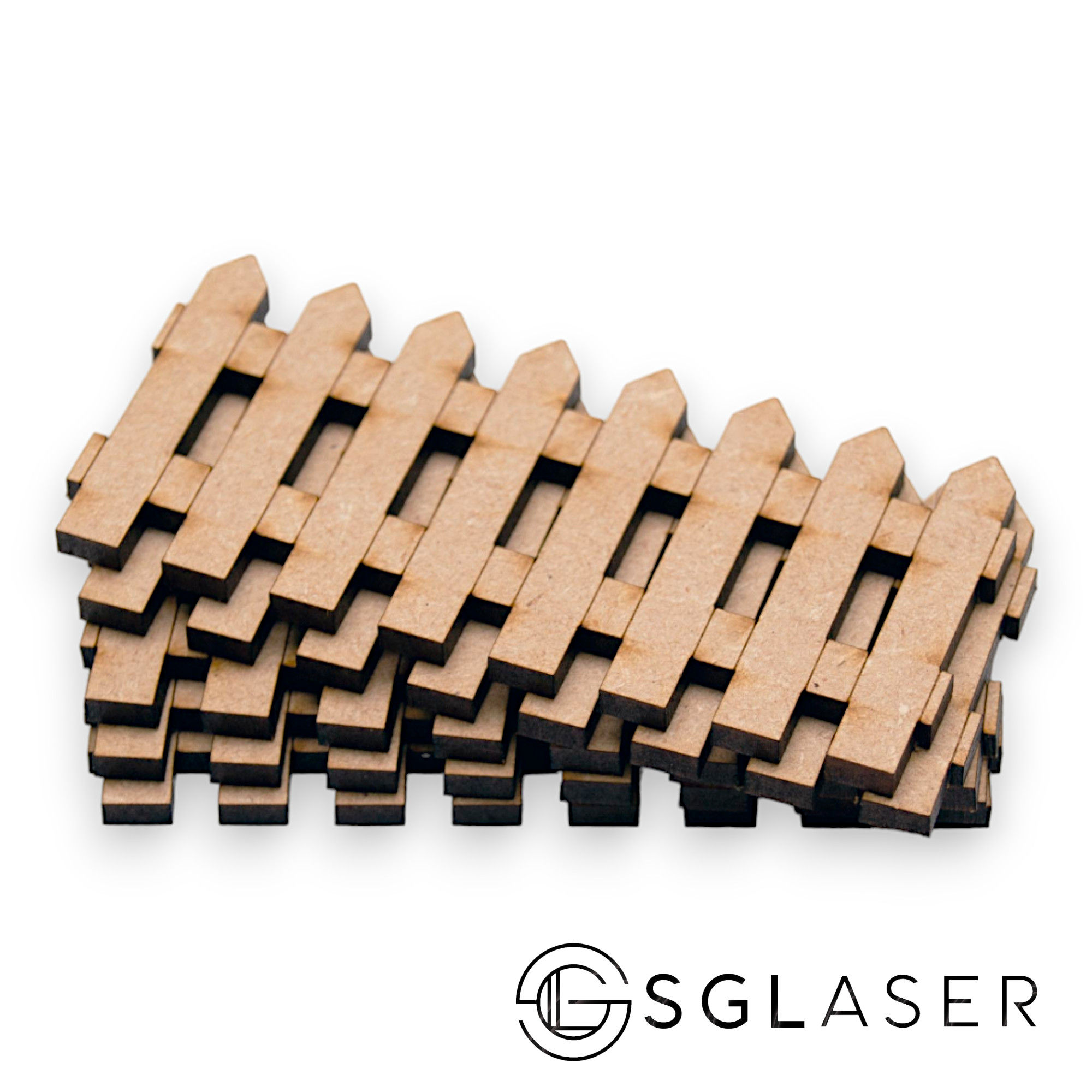 10pcs MDF Fences craft shape -A112