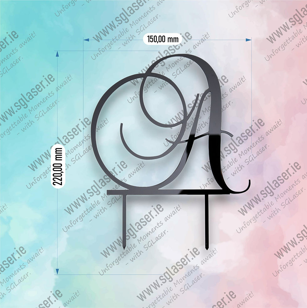 Thumbnail: Monogram Cake Topper | cake topper Letter -CT1010