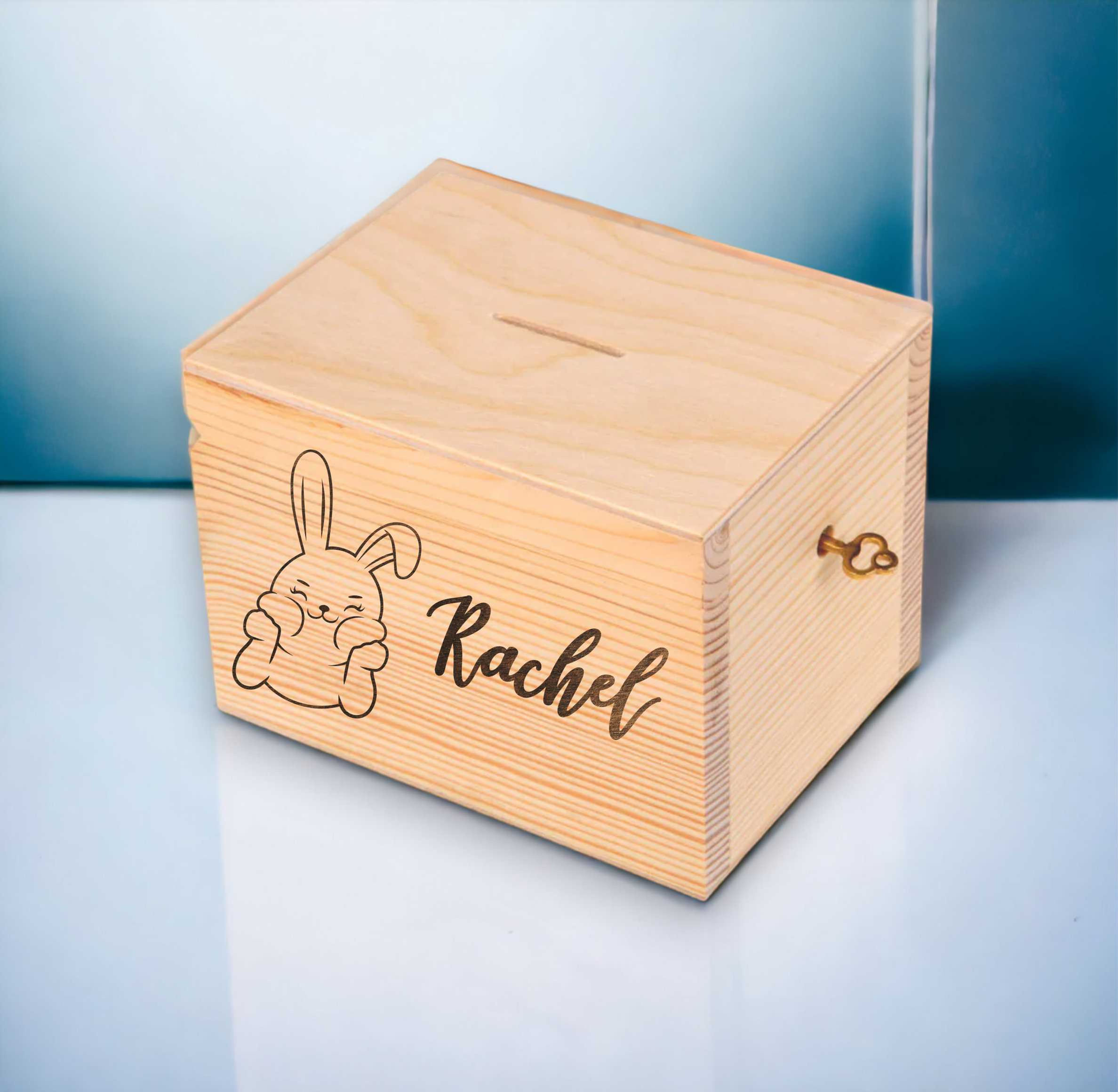Personalized Piggy Bank | Wooden money box with Name | Coin Box -WB005