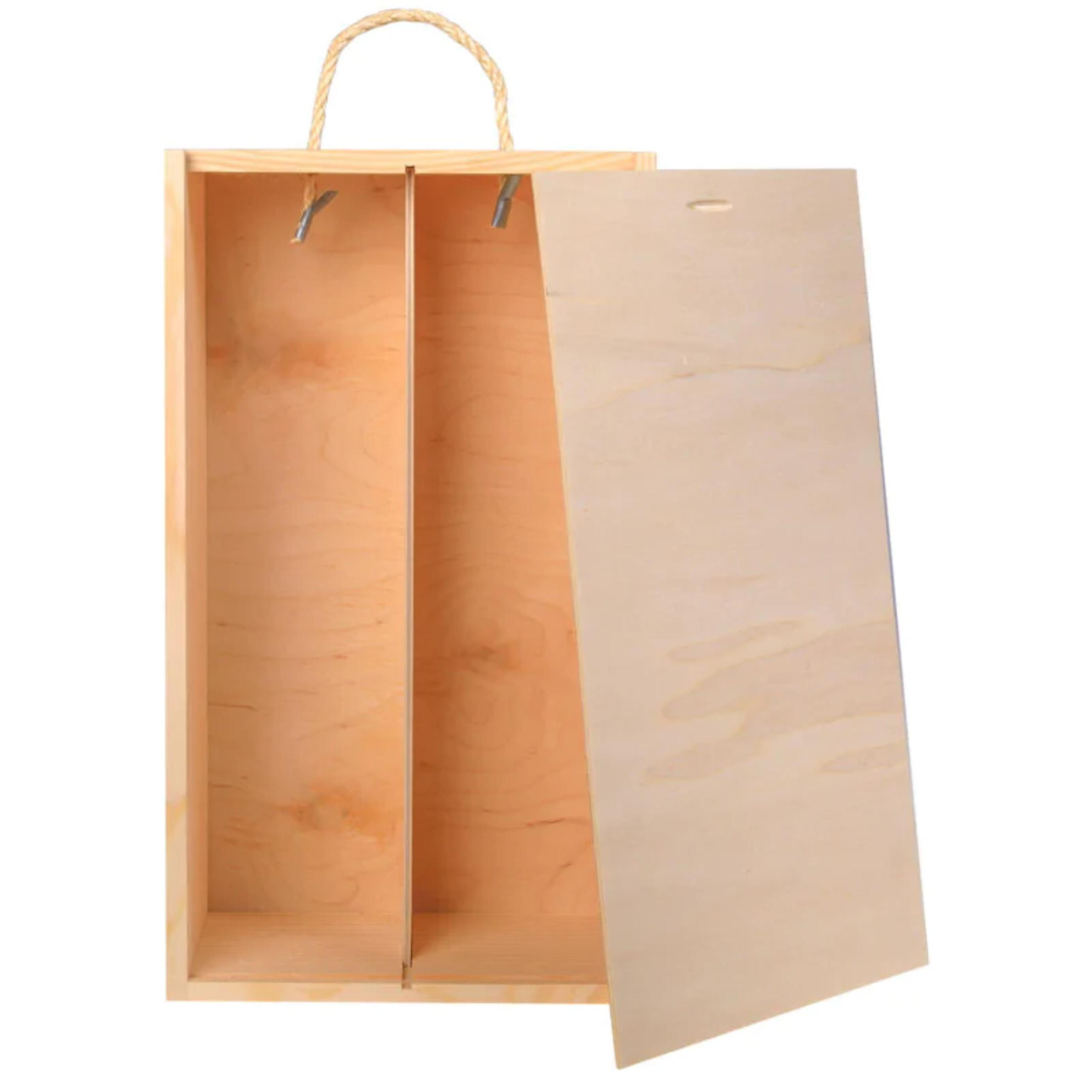 Plain Double Wine Box| Bottle Storage Box -PD078
