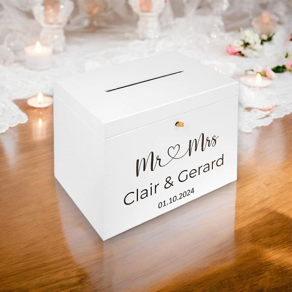 Thumbnail: Personalized Wedding Card Box  -EB006