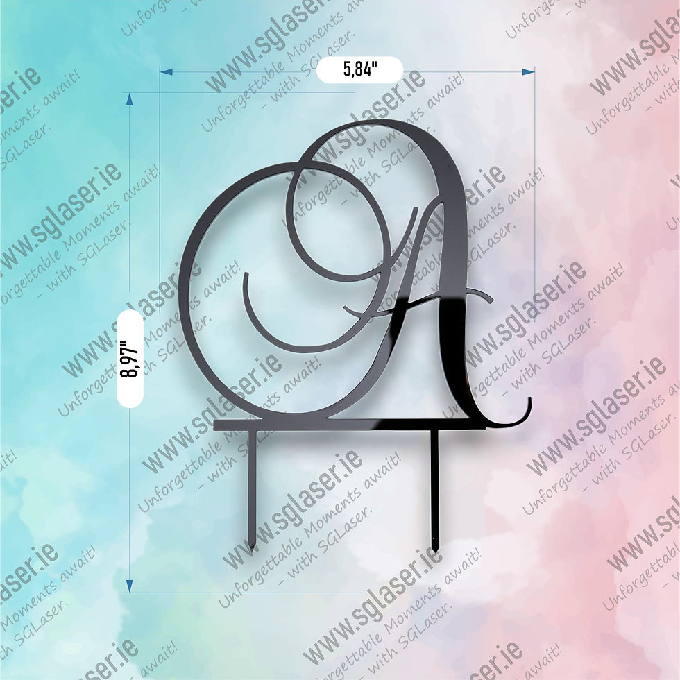 Thumbnail: Monogram Cake Topper | cake topper Letter -CT1010