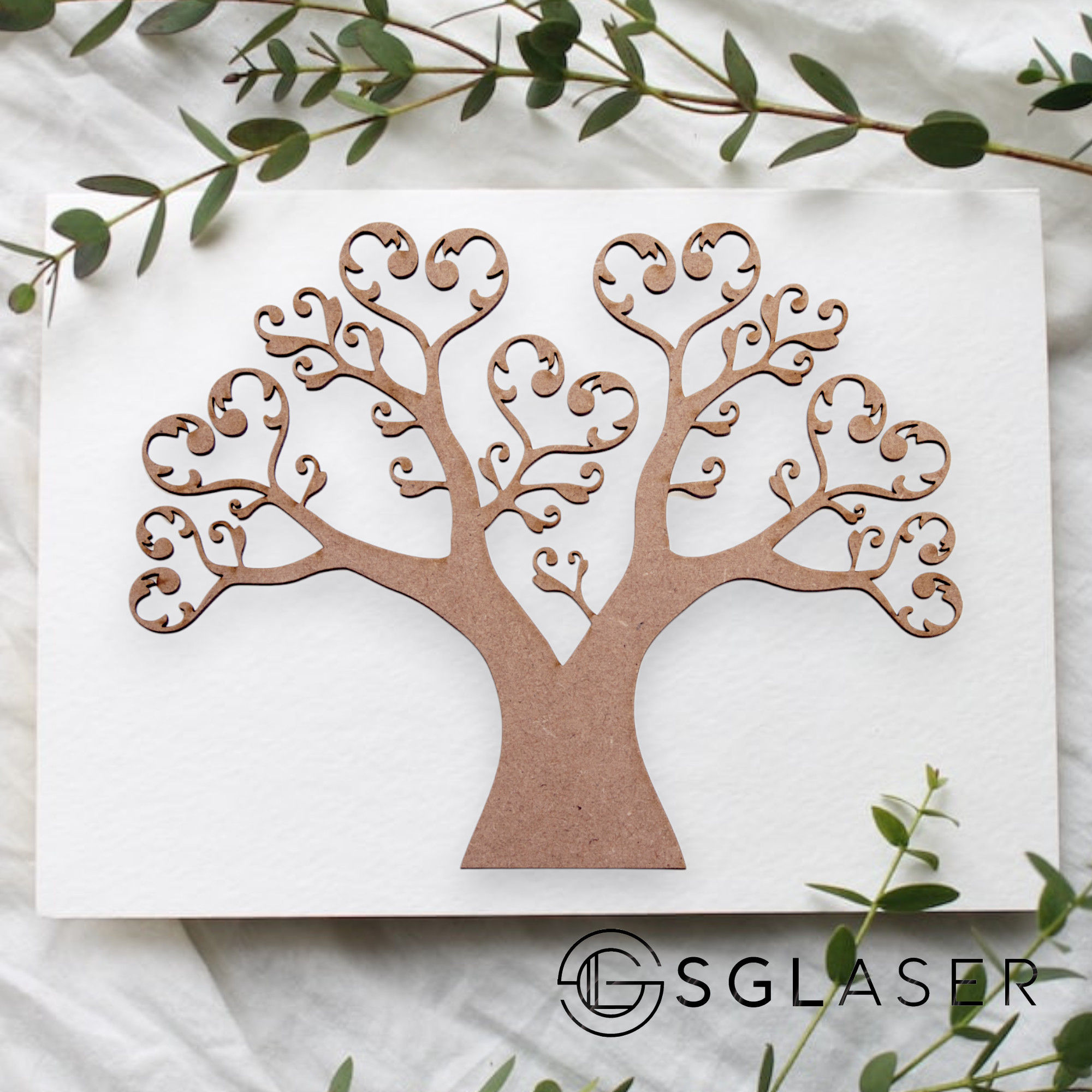 Wooden Family Tree - Love tree- craft shape - T214