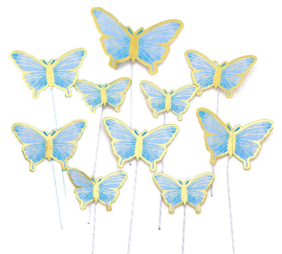 Thumbnail: 10pcs Stamping  Butterfly Cake Toppers
