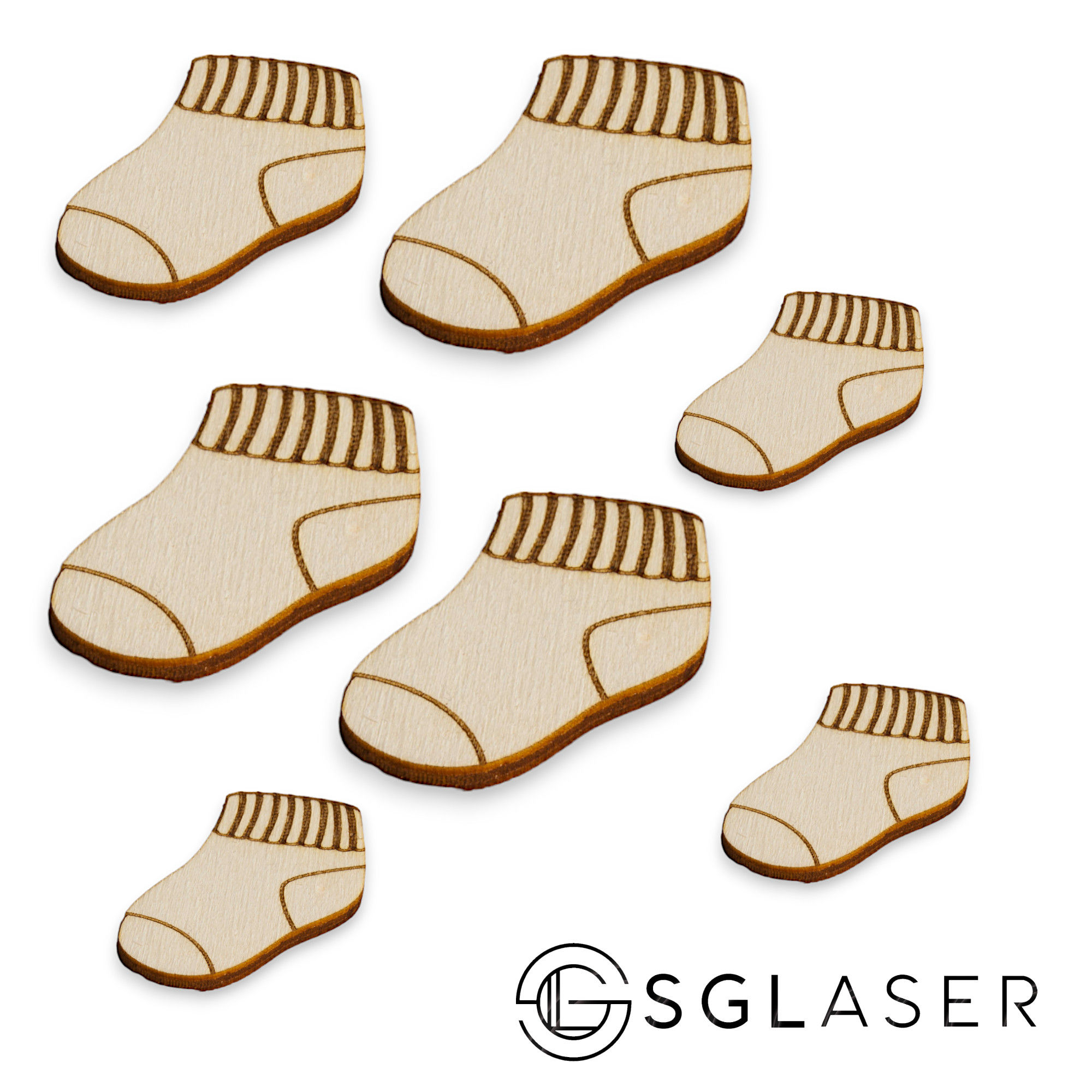 10pcs Wooden Baby Socks -A214