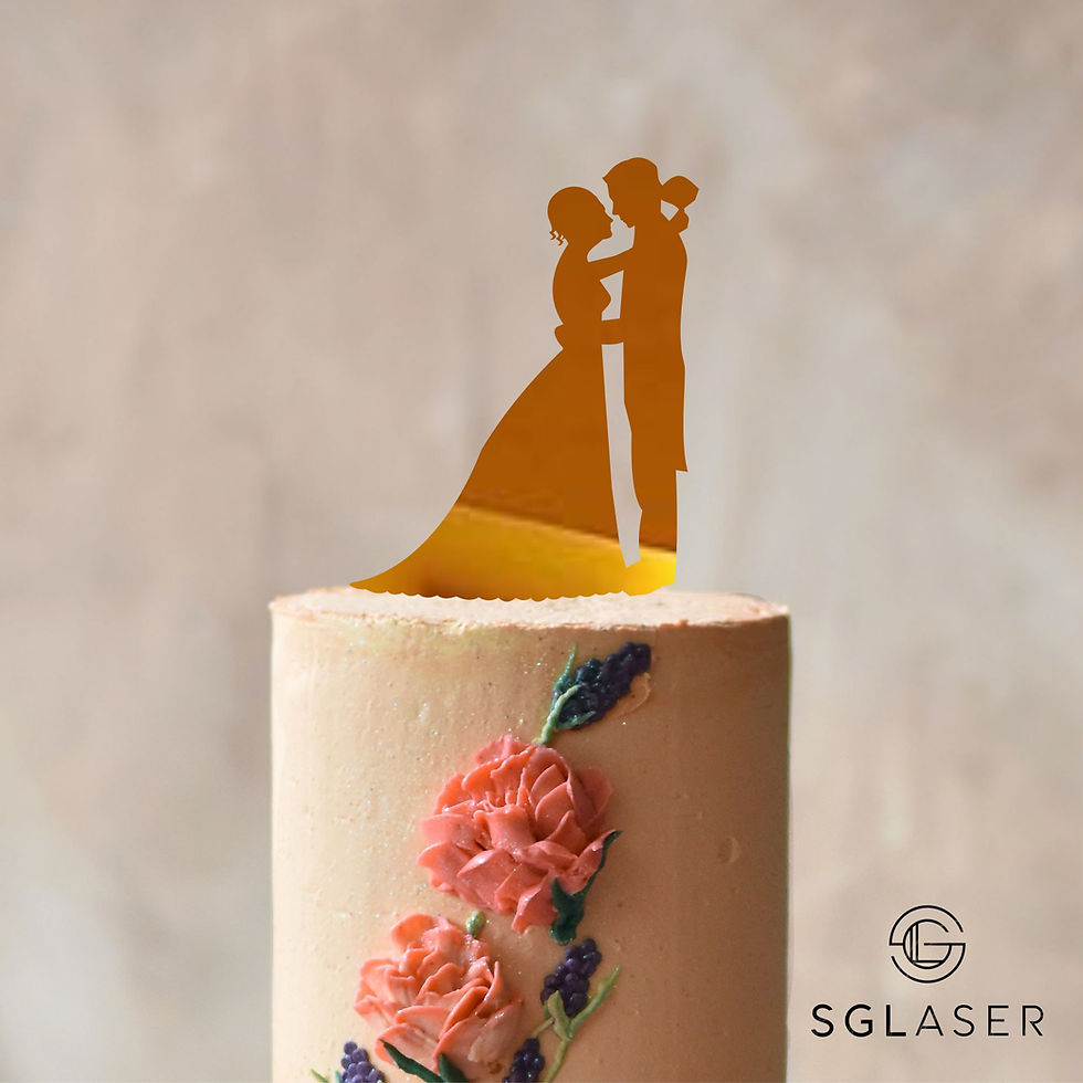 Thumbnail: Cake topper Bride & Groom | Mr and Mrs Cake topper - CT1906